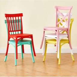 5PCS Children's Windsor Plastic Chair Home Dining Outdoor Party Living Room Plastic Back Stool Universal Design