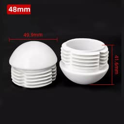 White Round Bung Plastic Blanking End Cap Tube Pipe Inserts Plug Insert Stoppers 13mm 16mm 19mm 20mm 22mm 25mm 28mm 30mm-60mm 