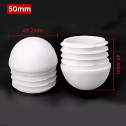 White Round Bung Plastic Blanking End Cap Tube Pipe Inserts Plug Insert Stoppers 13mm 16mm 19mm 20mm 22mm 25mm 28mm 30mm-60mm 
