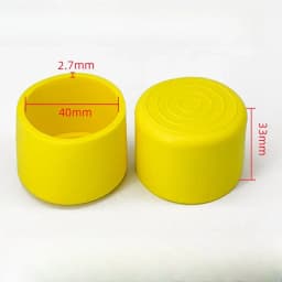 New 4pcs Yellow Square Tube And Round Tube Foot Pads/Pvc Soft Rubber Table And Chair Legs Anti Slip And Silent Protective Caps