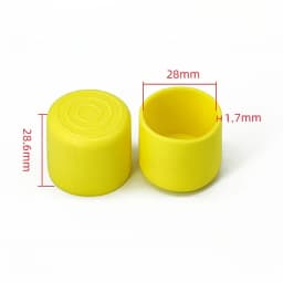 New 4pcs Yellow Square Tube And Round Tube Foot Pads/Pvc Soft Rubber Table And Chair Legs Anti Slip And Silent Protective Caps