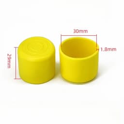 New 4pcs Yellow Square Tube And Round Tube Foot Pads/Pvc Soft Rubber Table And Chair Legs Anti Slip And Silent Protective Caps