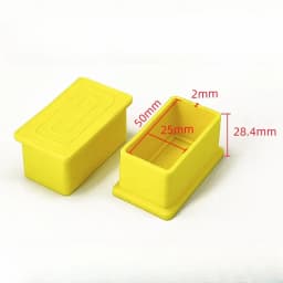 New 4pcs Yellow Square Tube And Round Tube Foot Pads/Pvc Soft Rubber Table And Chair Legs Anti Slip And Silent Protective Caps