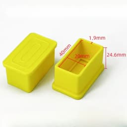 New 4pcs Yellow Square Tube And Round Tube Foot Pads/Pvc Soft Rubber Table And Chair Legs Anti Slip And Silent Protective Caps