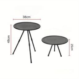 Portable Picnic Camping Table Adjustable Small Round Table Outdoor Plastic Folding Table Lightweight Coffee Table