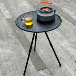 Portable Picnic Camping Table Adjustable Small Round Table Outdoor Plastic Folding Table Lightweight Coffee Table