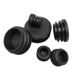 12mm-76mm Black Plastic Round Caps Inner Plug Protection Gasket Dust Seal End Cover Caps For Pipe Bolt Furniture
