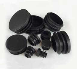 12mm-76mm Black Plastic Round Caps Inner Plug Protection Gasket Dust Seal End Cover Caps For Pipe Bolt Furniture