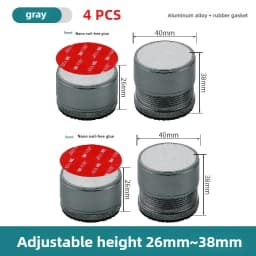 2/4pcs Metal Furniture Leg Booster Pad Bed Riser Height Adjustable Sofa Feet Floor Protector Wash Machine Leg