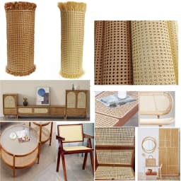 40-55cm Width 100-500cm Length Plastic Octagonal Rattan Roll Furniture Chair Table Cabinet Door DIY Making Material Repair Tools
