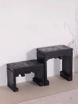 Natural Solid Wood Low Stool Retro style Home Use Living Room Change Shoes Decoration Small Stool Bedroom Grooming Small Stool