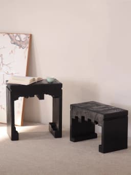 Natural Solid Wood Low Stool Retro style Home Use Living Room Change Shoes Decoration Small Stool Bedroom Grooming Small Stool