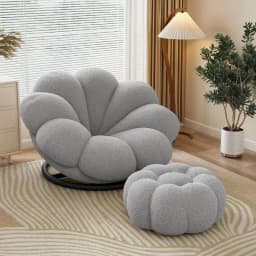 Flowers, Petals, Lazy, Sofa, Balcony, Cream Wind, Bedroom, Balcony, Sofa Chair 360 Degree Rotation, Chair Living Room Recliner