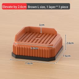 Adjustable-Height Square Furniture Risers: High Load-Bearing, Triple Anti-Slip, Ideal For Sofa, Table And Chair Leg Protection