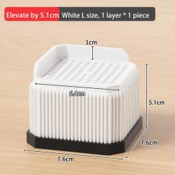 Adjustable-Height Square Furniture Risers: High Load-Bearing, Triple Anti-Slip, Ideal For Sofa, Table And Chair Leg Protection