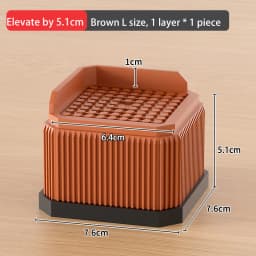 Adjustable-Height Square Furniture Risers: High Load-Bearing, Triple Anti-Slip, Ideal For Sofa, Table And Chair Leg Protection
