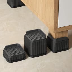 Adjustable-Height Square Furniture Risers: High Load-Bearing, Triple Anti-Slip, Ideal For Sofa, Table And Chair Leg Protection