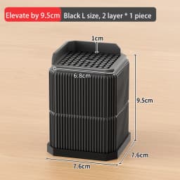 Adjustable-Height Square Furniture Risers: High Load-Bearing, Triple Anti-Slip, Ideal For Sofa, Table And Chair Leg Protection