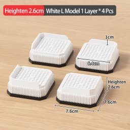 Adjustable-Height Square Furniture Risers: High Load-Bearing, Triple Anti-Slip, Ideal For Sofa, Table And Chair Leg Protection