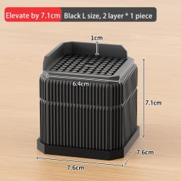 Adjustable-Height Square Furniture Risers: High Load-Bearing, Triple Anti-Slip, Ideal For Sofa, Table And Chair Leg Protection