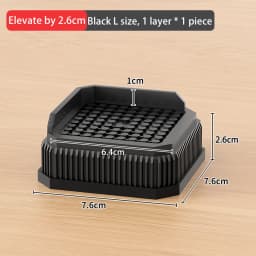 Adjustable-Height Square Furniture Risers: High Load-Bearing, Triple Anti-Slip, Ideal For Sofa, Table And Chair Leg Protection