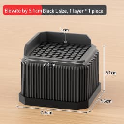 Adjustable-Height Square Furniture Risers: High Load-Bearing, Triple Anti-Slip, Ideal For Sofa, Table And Chair Leg Protection