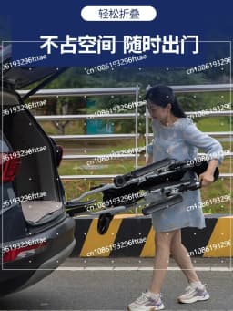 Elderly Manual/electric Wheelchair - Foldable Four-wheel Household Walking Bike, Dual-use for Sitting and Pushing