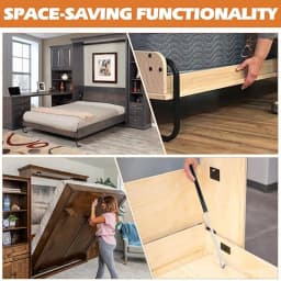 Hot Sale Hidden Horizontal Full Queen Mounted Folding System Spring King Size Foldable Wall Murphy Bed Hardware Kit Mechanism
