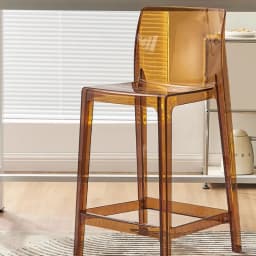 Clear Acrylic Modern Bar Stool Ergonomic Counter Height Chair Stylish Kitchen Island Seating for Home Furniture & Cafe Decor