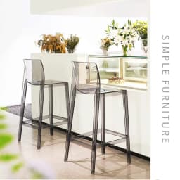 Clear Acrylic Modern Bar Stool Ergonomic Counter Height Chair Stylish Kitchen Island Seating for Home Furniture & Cafe Decor
