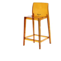Clear Acrylic Modern Bar Stool Ergonomic Counter Height Chair Stylish Kitchen Island Seating for Home Furniture & Cafe Decor