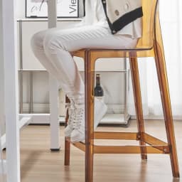 Clear Acrylic Modern Bar Stool Ergonomic Counter Height Chair Stylish Kitchen Island Seating for Home Furniture & Cafe Decor