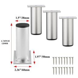 4pcs Furniture Legs Thickened Aluminum Alloy Cabinet Legs With Screws Adjustable Feet For Cupboard Sofa Kitchen Couch Bookcase