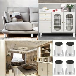 4pcs Furniture Legs Thickened Aluminum Alloy Cabinet Legs With Screws Adjustable Feet For Cupboard Sofa Kitchen Couch Bookcase