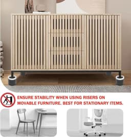 Stackable Furniture Heightening Foot Pads: Table Foot Pads, Tea Table & Cabinet Base Risers, Bed Leg Heightening Pads