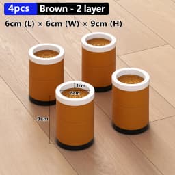 Stackable Furniture Heightening Foot Pads: Table Foot Pads, Tea Table & Cabinet Base Risers, Bed Leg Heightening Pads