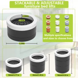 Stackable Furniture Heightening Foot Pads: Table Foot Pads, Tea Table & Cabinet Base Risers, Bed Leg Heightening Pads