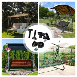 Garden Swing Fittings Swing Chair Canopy Bracket Replacement Outdoor Rustproof Repair Tool Courtyard Swing Frame Component Set