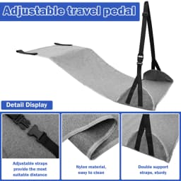 Airplane Foot Hammock Nylon Travel Foot Rest With Adjustable Strap Upgraded Comfortable Airplane Foot Sling for Travel Office