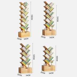 Multi-layer Bookcases for Study Modern Density Board Tree-shaped Small Bookshelf Creative Simple Designer Bookcase for Office
