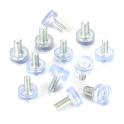10 Pcs Thread M6 M8 Furniture Glide Levelling Feet Adjustable Leveler Pads Transparent Furniture Levelers for Table Chair Leg