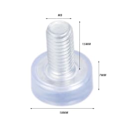 10 Pcs Thread M6 M8 Furniture Glide Levelling Feet Adjustable Leveler Pads Transparent Furniture Levelers for Table Chair Leg
