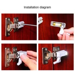 Universal LED Under Cabinet Light Wardrobe Closet Inner Hinge Night Light Lamp For Cupboard Closet Kitchen Bedroom Door Lamp