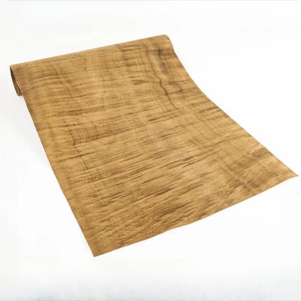Width:450mm T:0.2mm Burmese Golden Nanmu Wood Veneer Sheets Furniture Renovation and Home Decoration Veneer