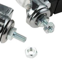 4pcs Threaded Stem Casters 2In Clear PU M8 Swivel Wheel with/without Safety Brake Nuts Office Chair Desk Baggage Quiet Smoothly
