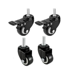 1Pcs Heavy Duty 1.5"/2" Swivel Caster Wheels Threaded Stem with Brake Trolley Furniture Caster M8/M10 Threaded Stem and Nuts