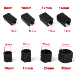 10pc U Shaped Chair Leg Pad Non-slip Pipe Clamp Damper Stool Anti-front Tilt Floor Protector Glides Tube Caps 8/12/14/16/25/32mm