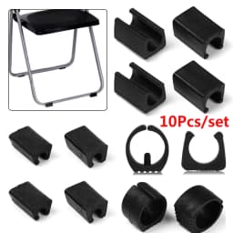 10pc U Shaped Chair Leg Pad Non-slip Pipe Clamp Damper Stool Anti-front Tilt Floor Protector Glides Tube Caps 8/12/14/16/25/32mm