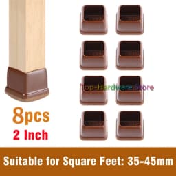 8Pcs TPE Silicone Chair Leg Floor Protectors with Felt,Chair Leg Caps,Furniture Leg Feet Protection Cover Protect Hardwood Floor