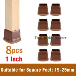 8Pcs TPE Silicone Chair Leg Floor Protectors with Felt,Chair Leg Caps,Furniture Leg Feet Protection Cover Protect Hardwood Floor